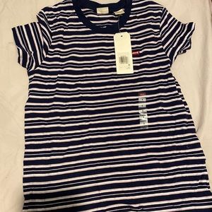 navy blue stripes levis shirt